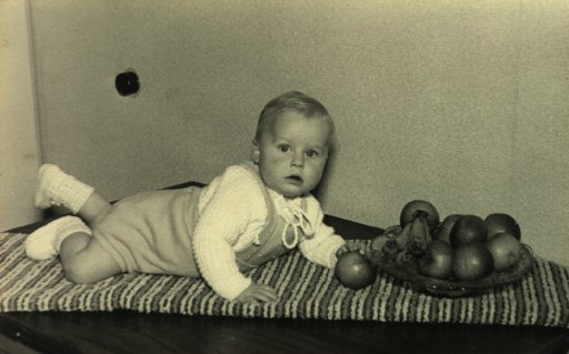 John als baby